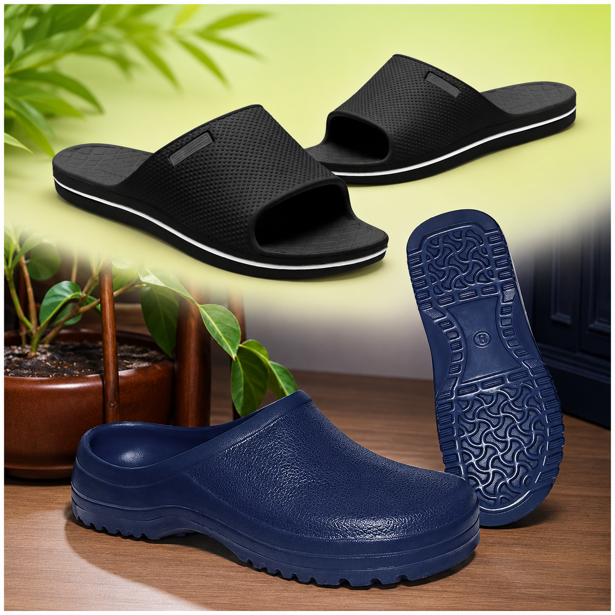 Comfort Slide & Clog Combo For Men-EVA CLOGS